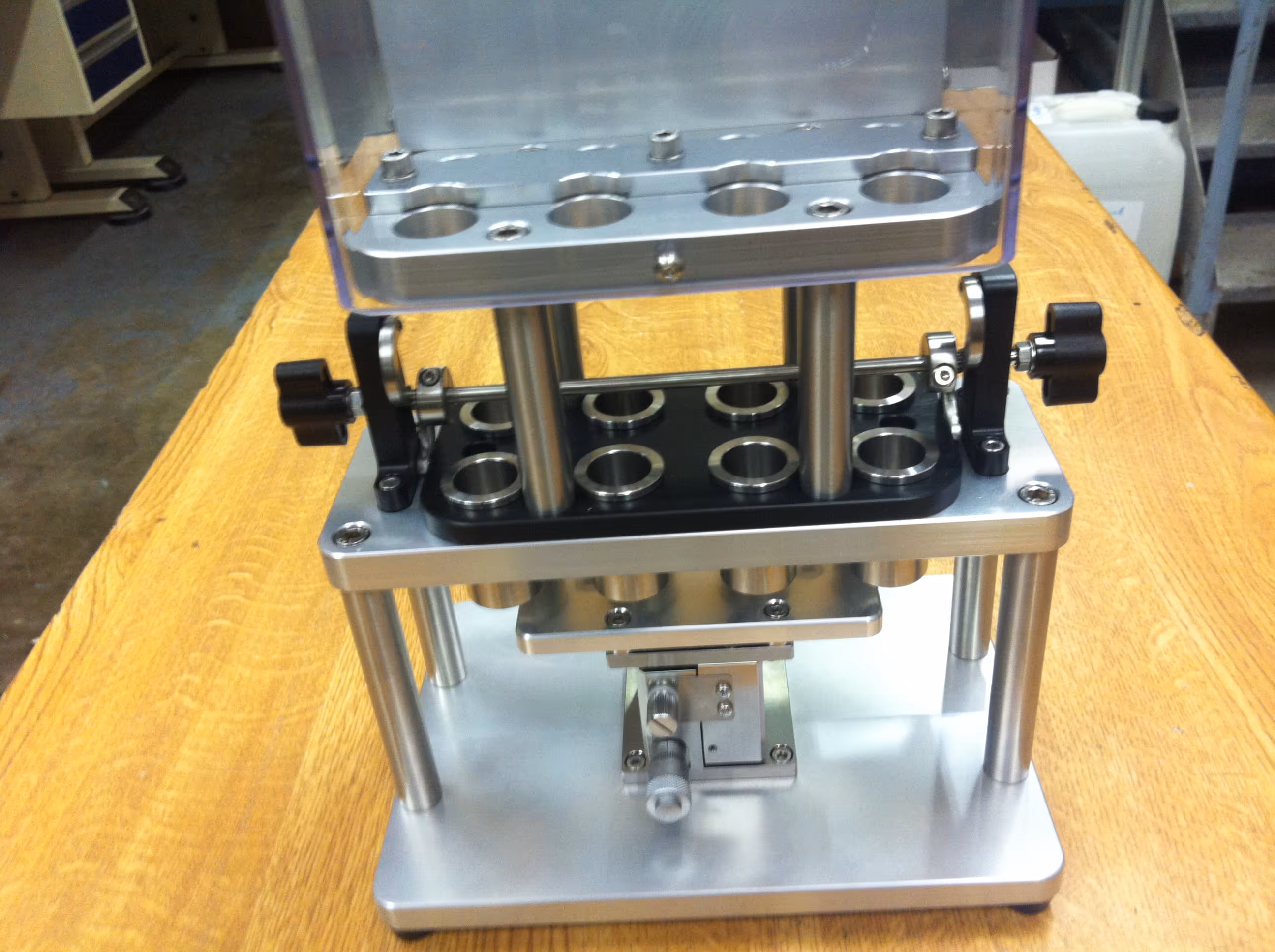 Custom-designed tooling fixture showcasing precision engineering and assembly accuracy
