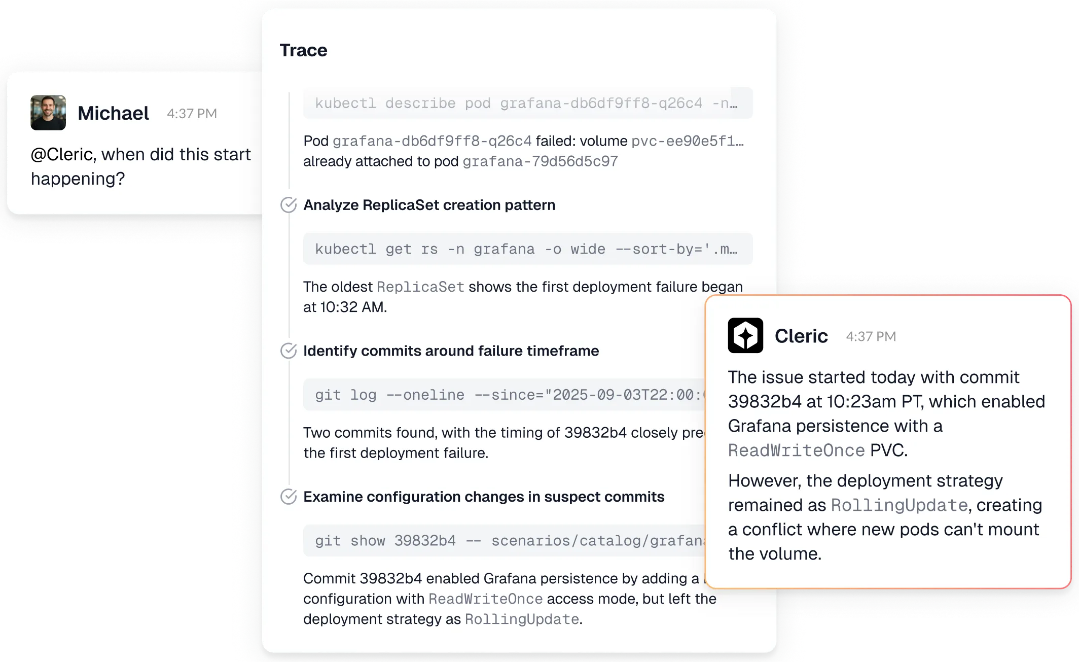 Uncover root causes with clear, evidence-backed analysis image