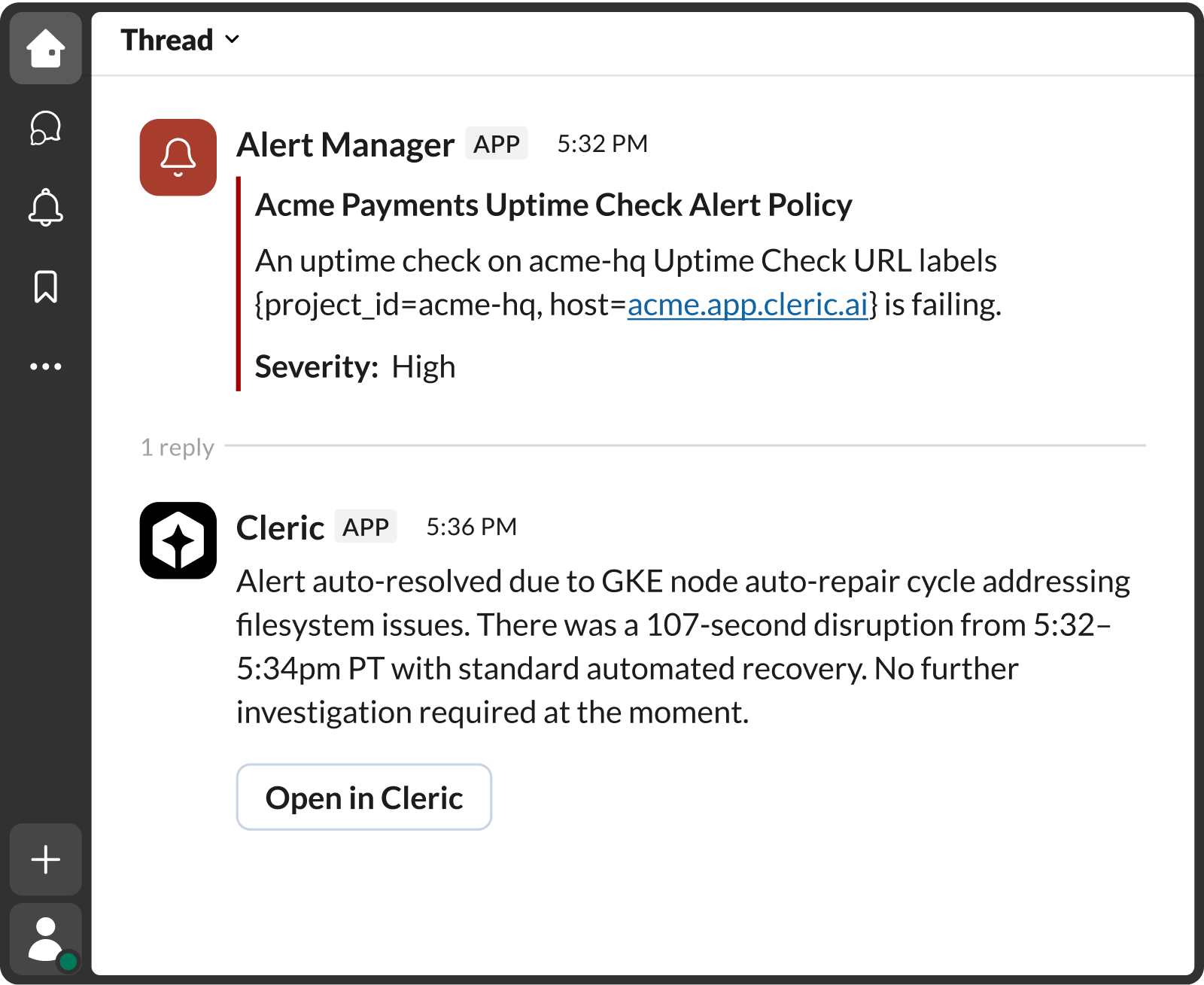 Filter noise for critical incident triage