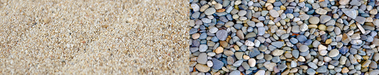 sand or pebbles for mulch