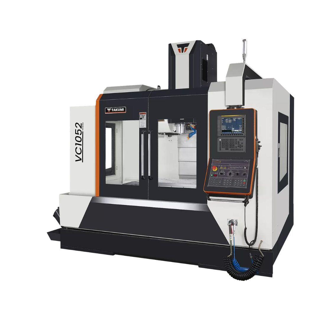TAKUMI VC1052 vertical CNC milling machine with control panel and enclosed work area.