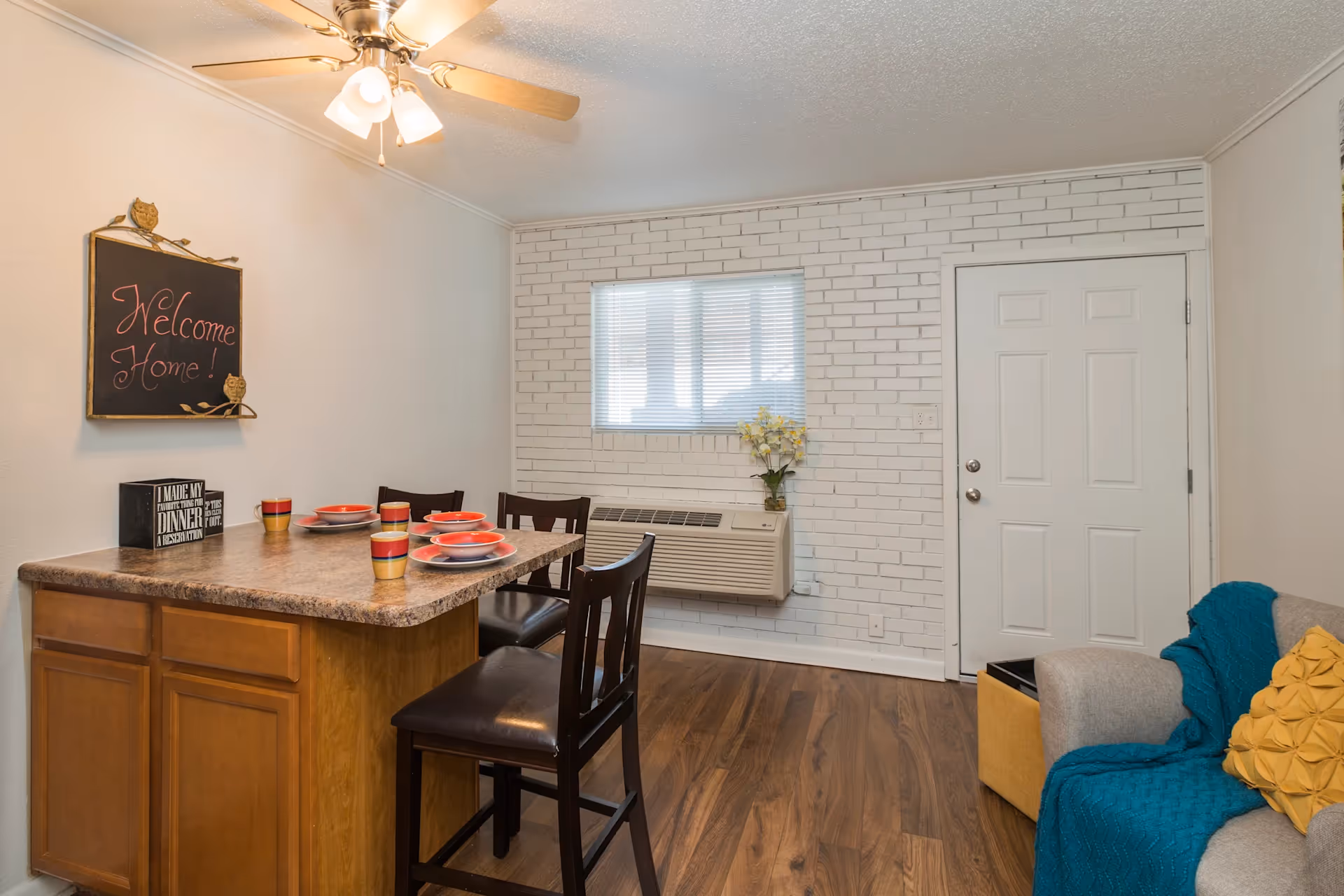 kitchen into living area