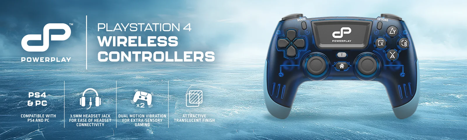 Blue Wireless PS4 Controller