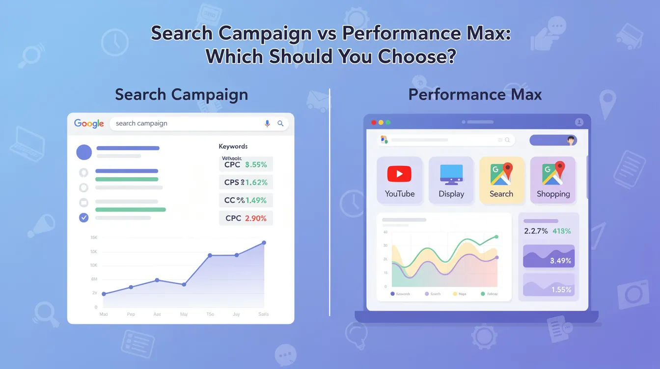 Search Campaign vs Performance Max