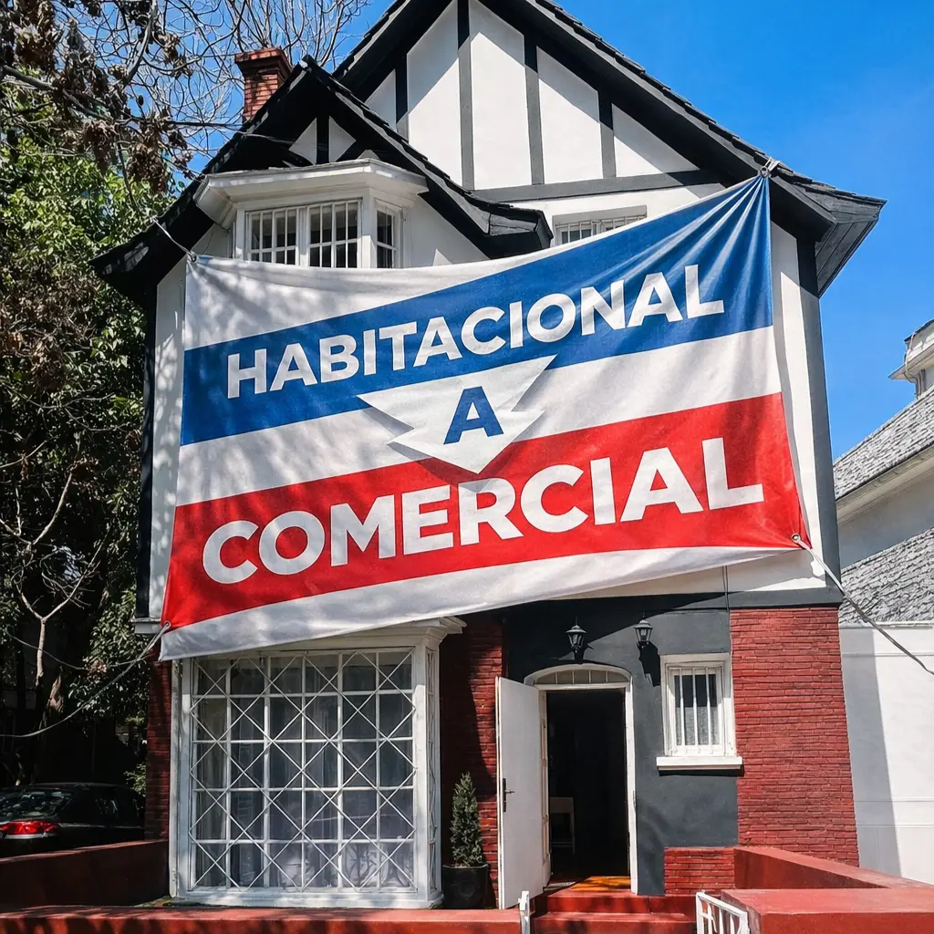 ¿Cómo cambian las contribuciones al pasar una propiedad de habitacional a comercial?