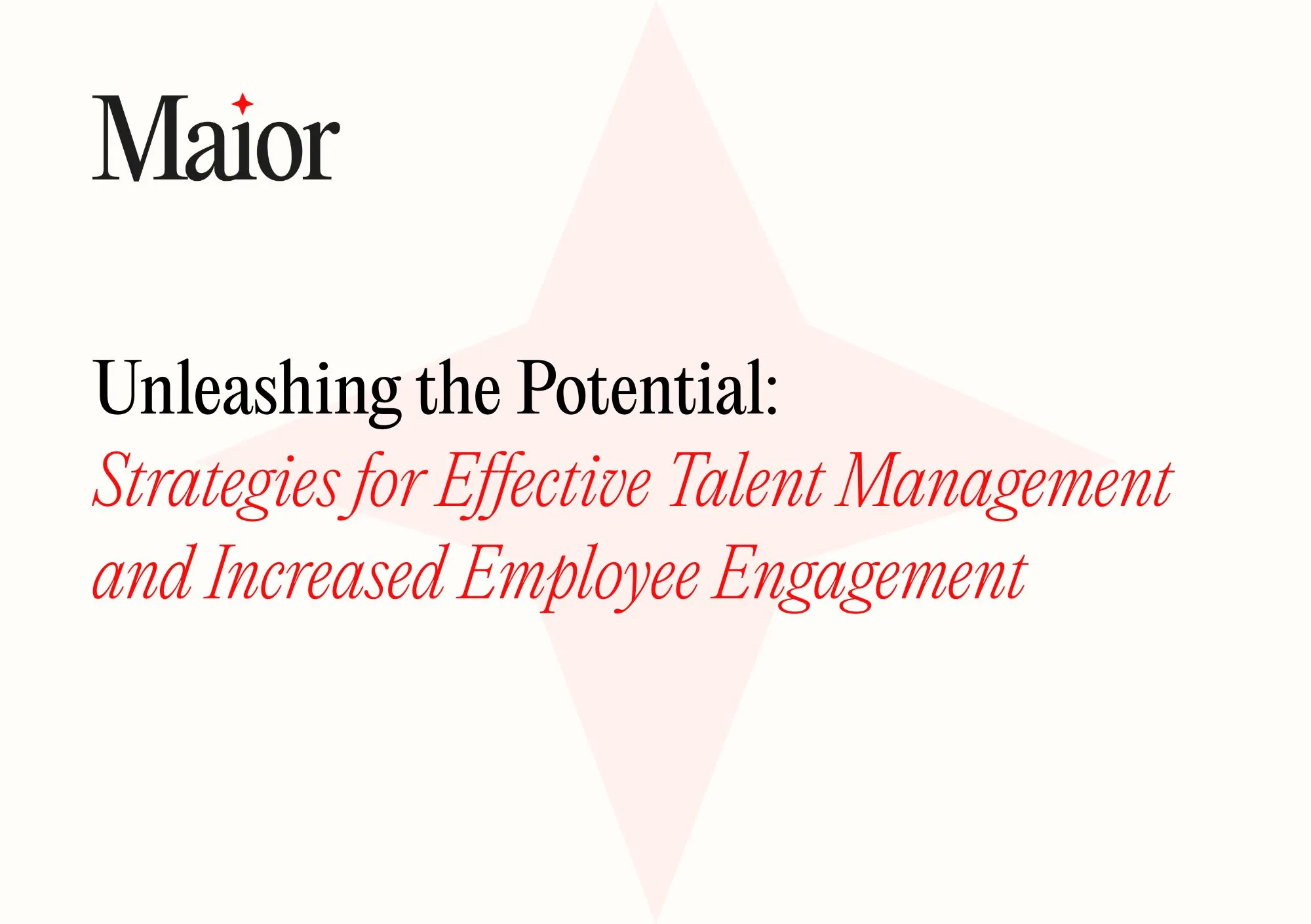 Strategies for Effective Talent Management