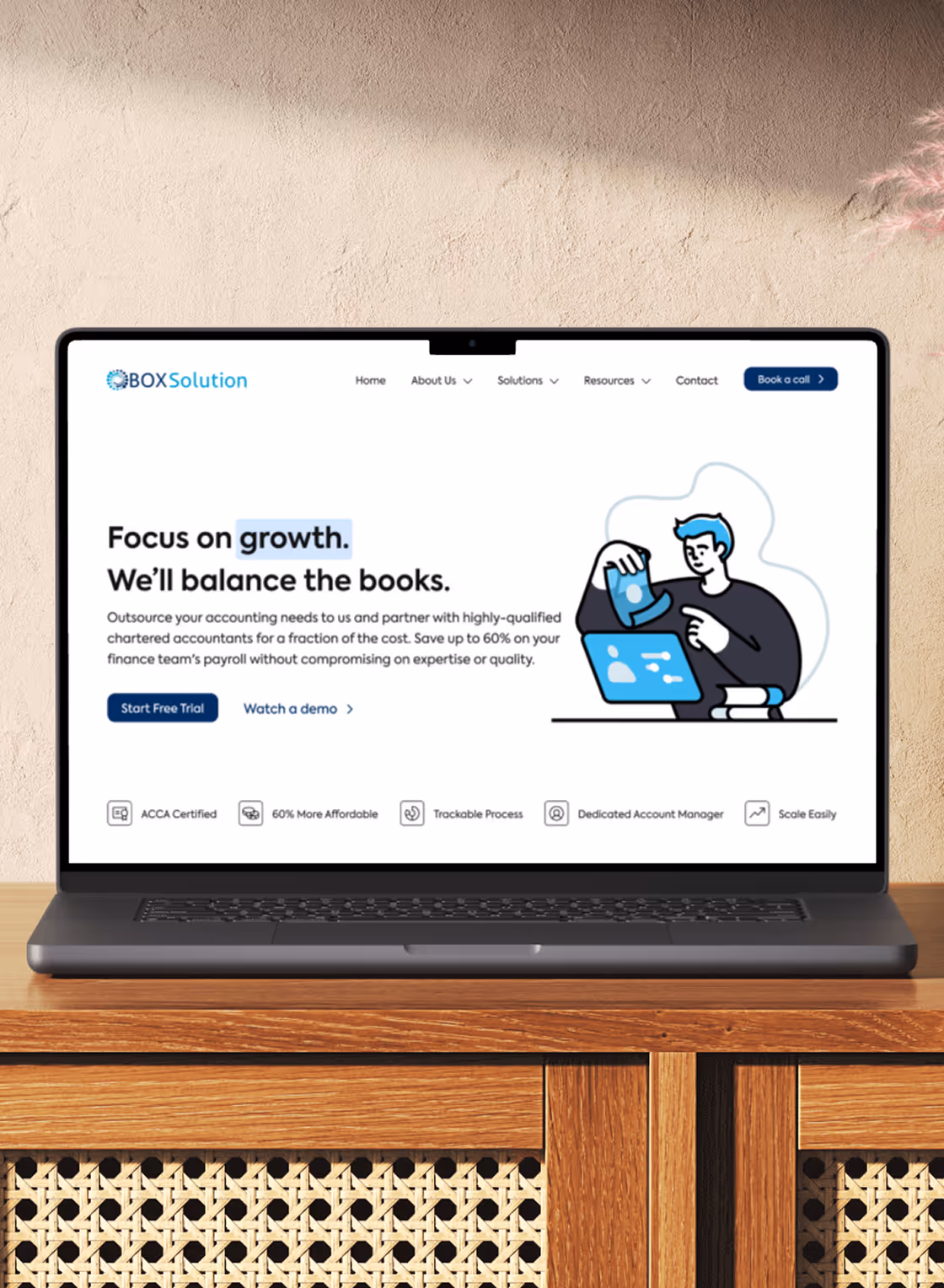 Website design for an accounting firm