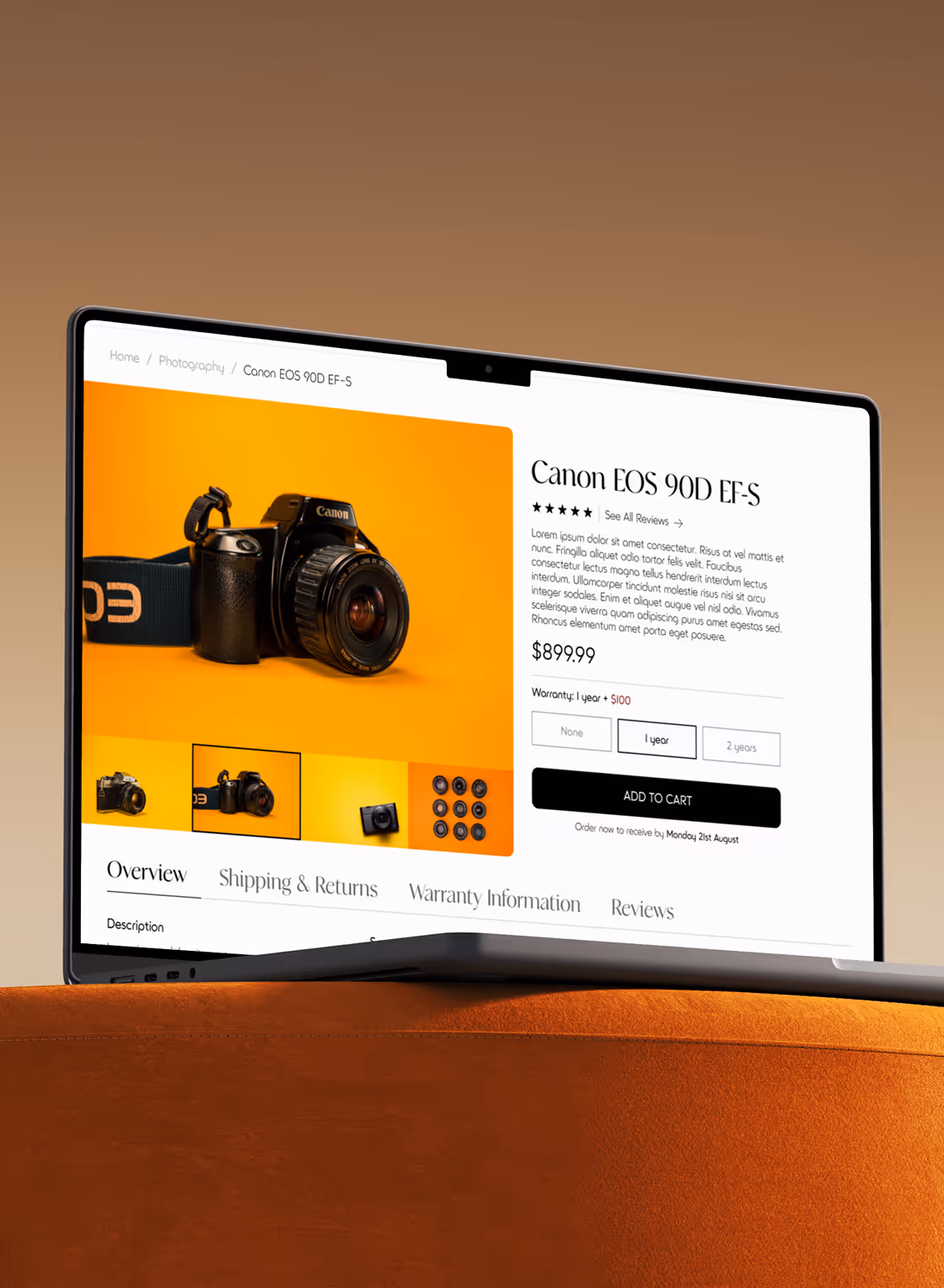 Website development for an e-commerce store