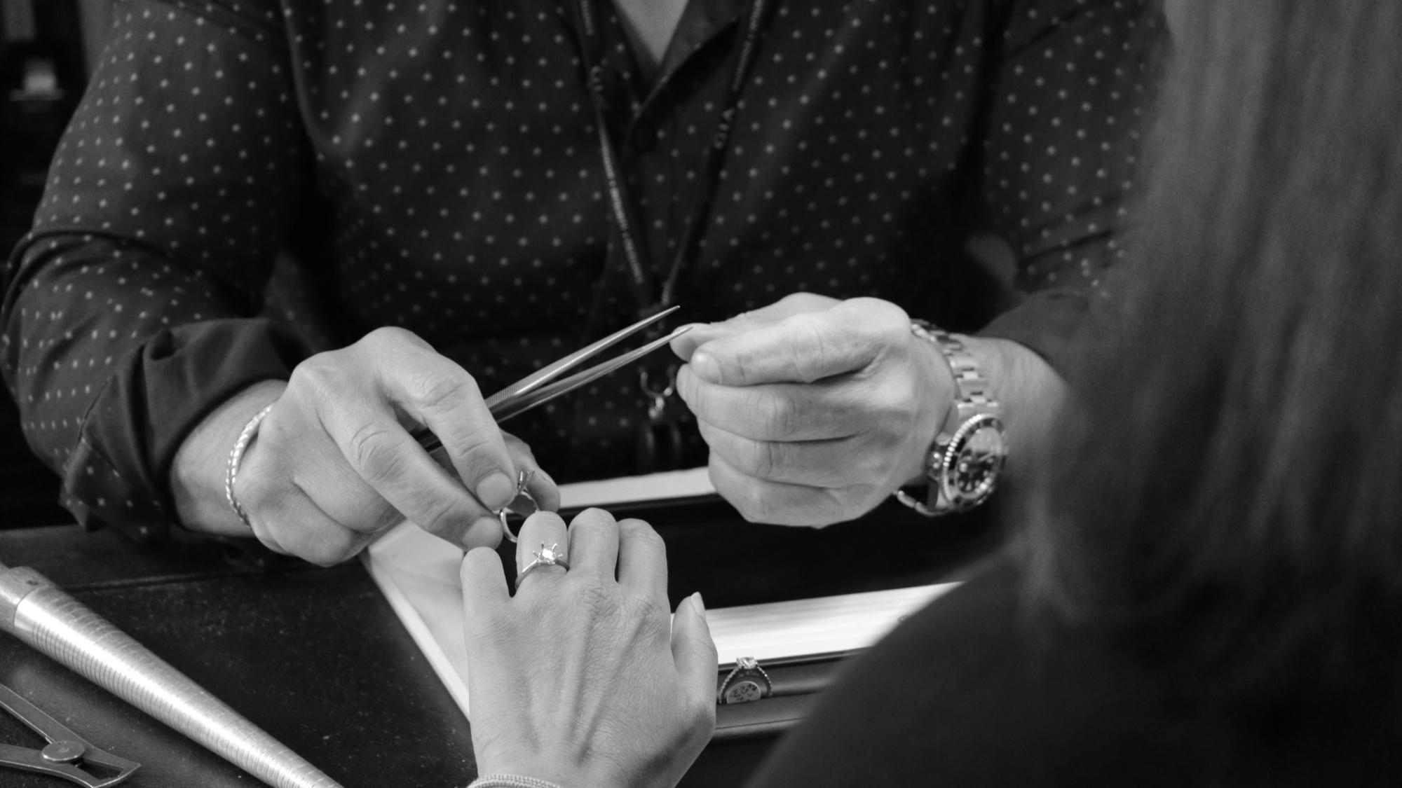 A consultation at Alexis Jewels.