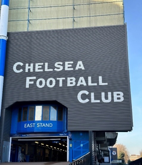 Stamford Bridge East Stand facade