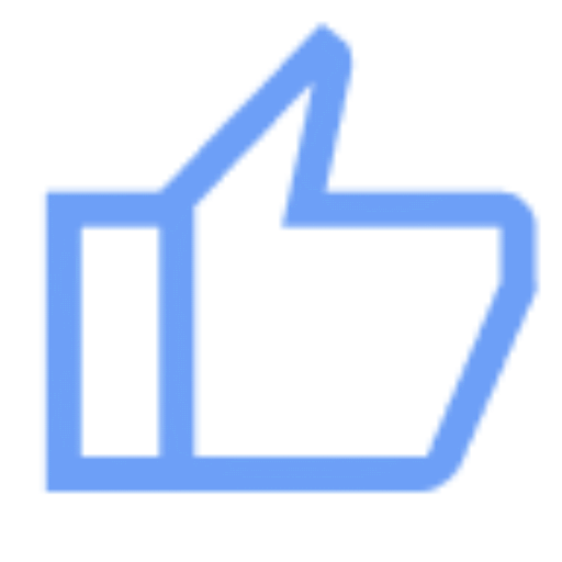 Icon of a thumbs up, symbolizing validation and initial research.