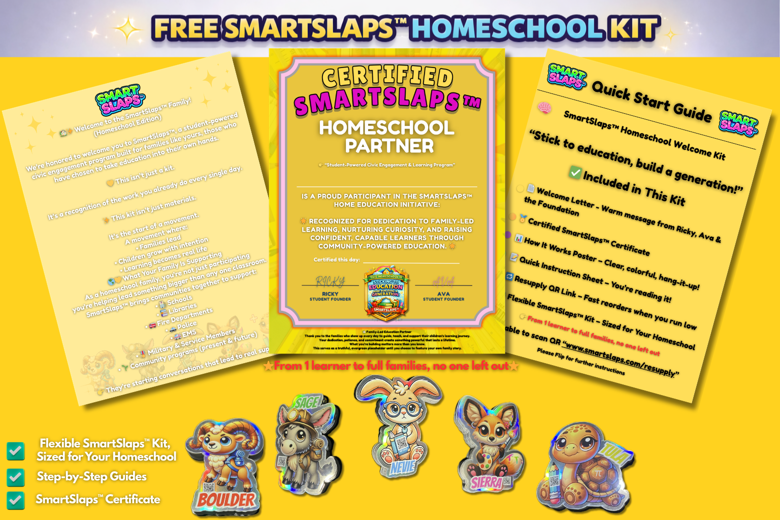 Free SmartSlaps Homeschool Family Learning Kit