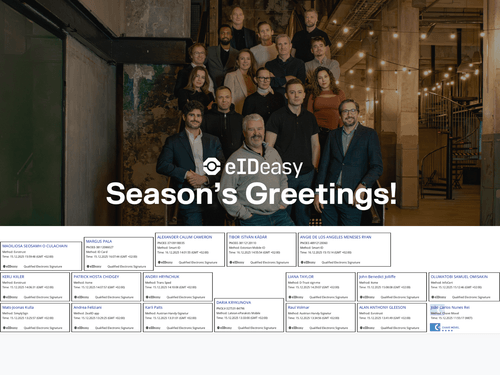 eID Easy Holiday Card Signed with 13 identity providers