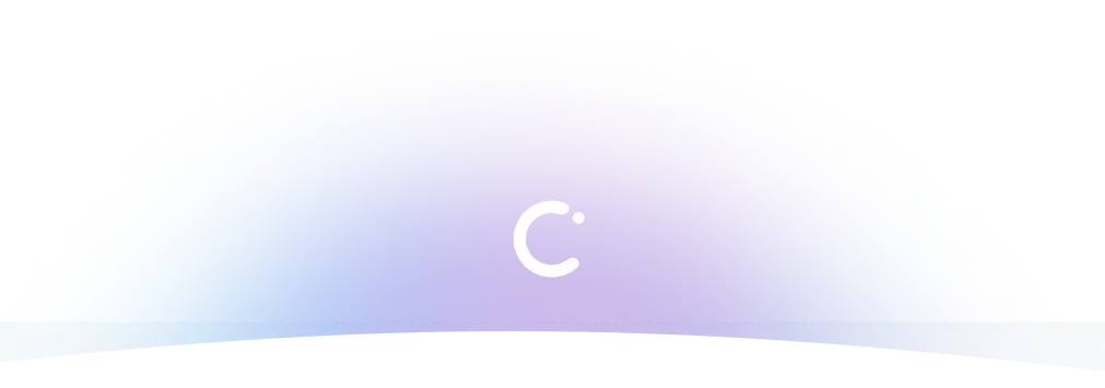 A blue and purple background with the letter c.