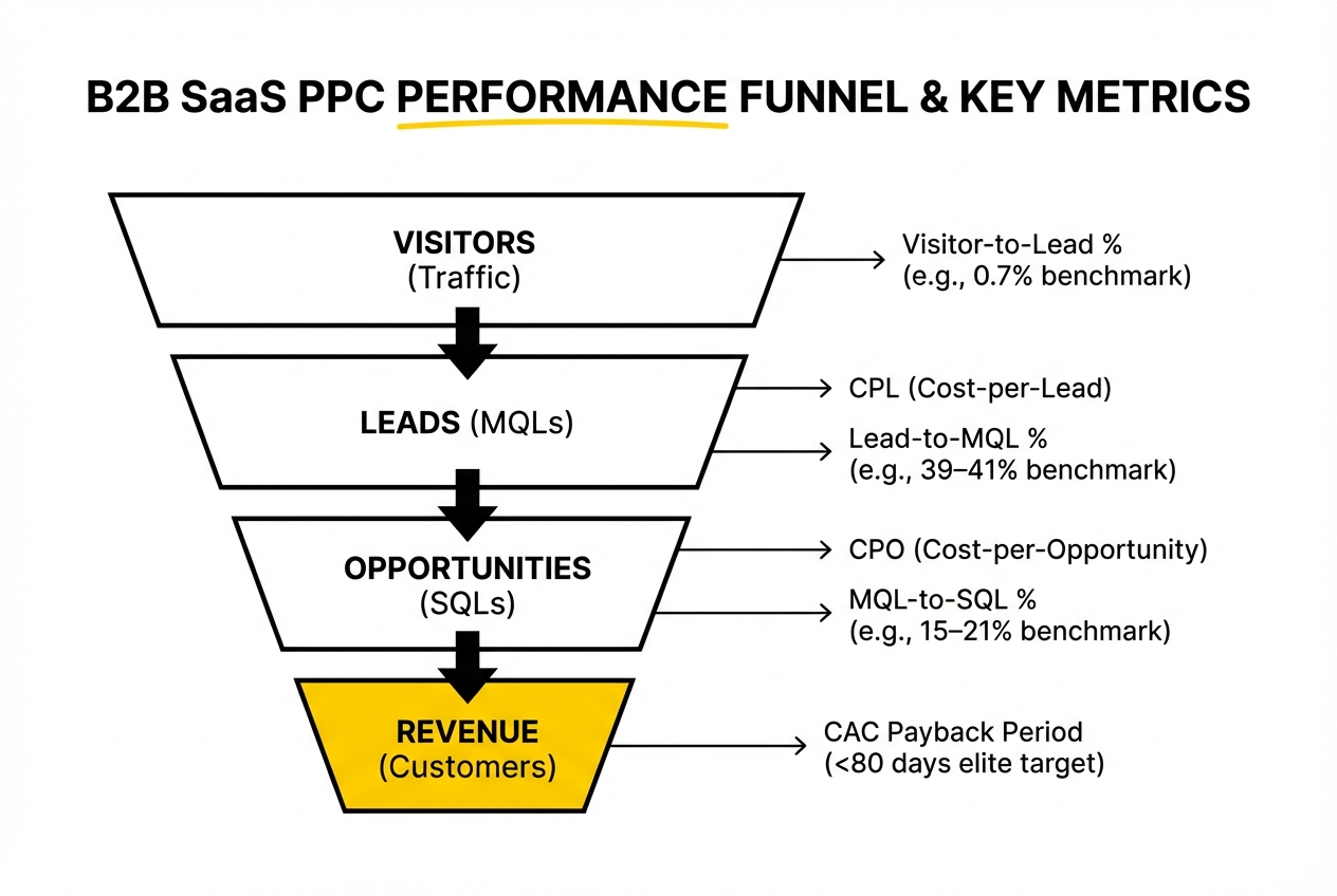 B2B SaaS PPC Performance Funnel