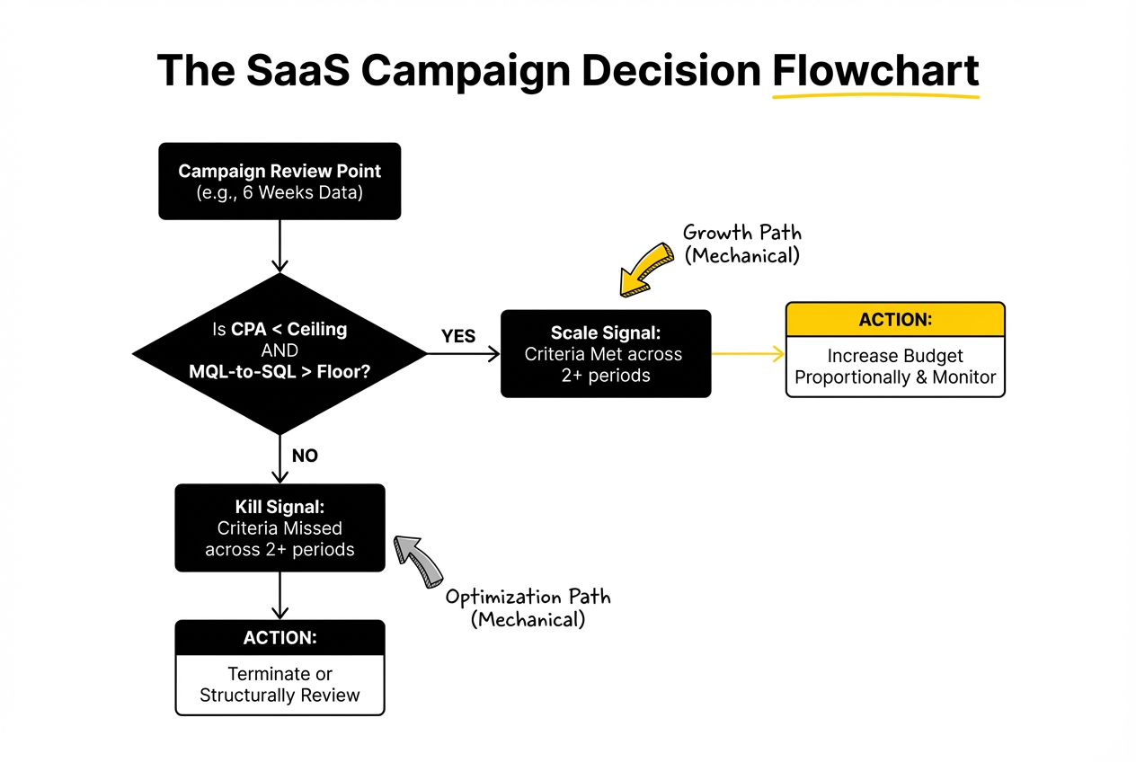 saas campaign decision flowchart