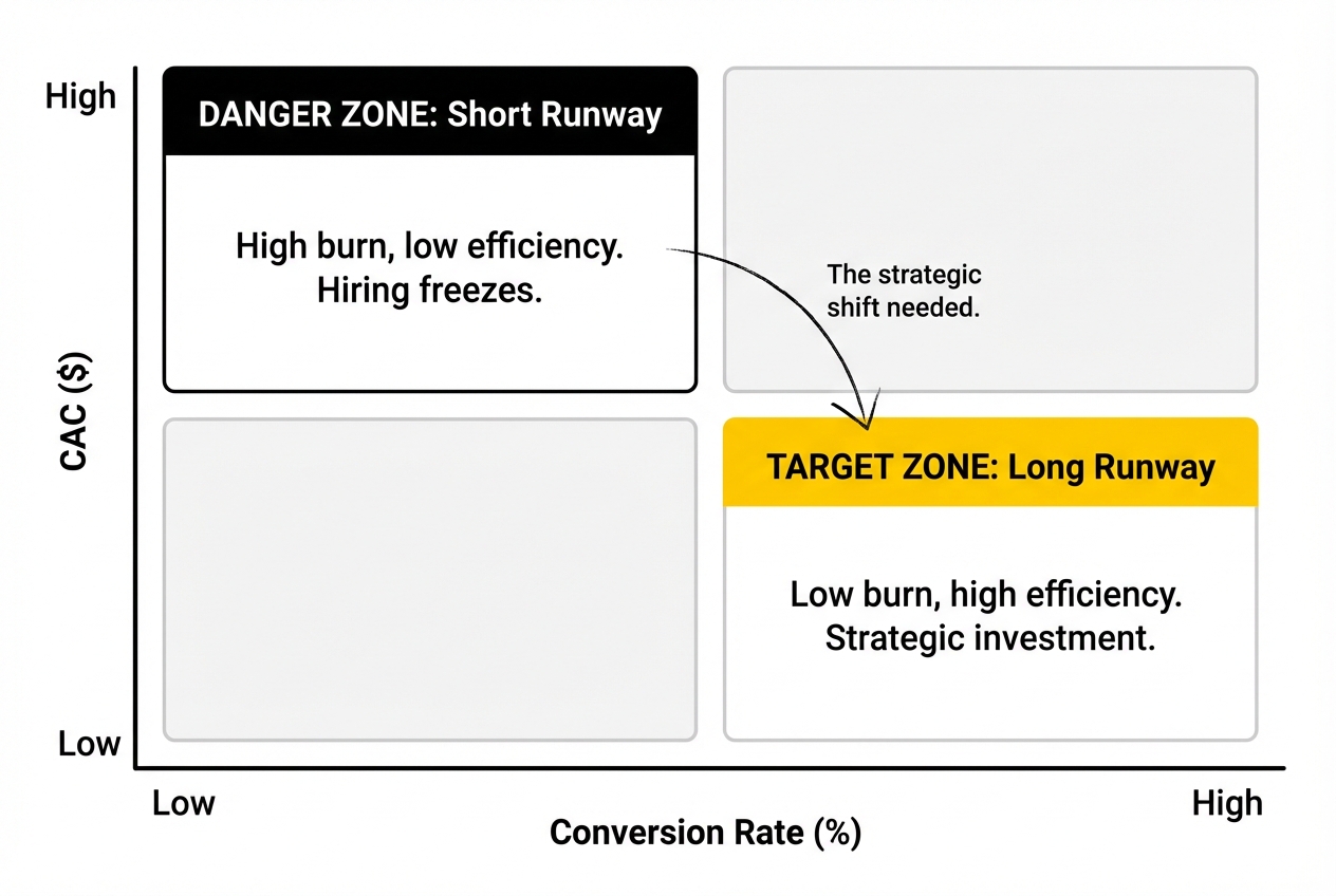CAC vs Conversion Rate Diagram