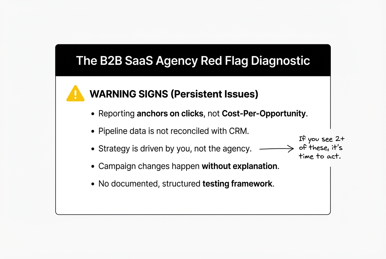 b2b saas agency red flag diagnostic