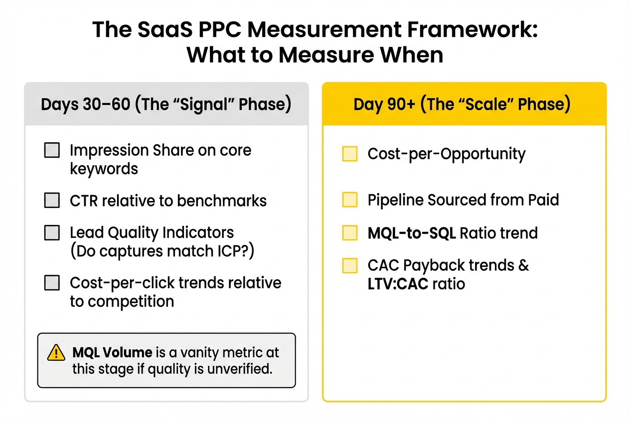 saas ppc measurement framework