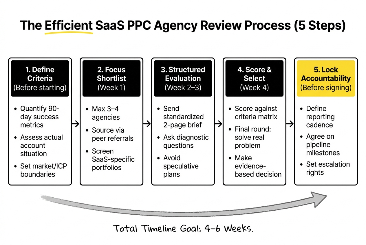 saas ppc agency review process