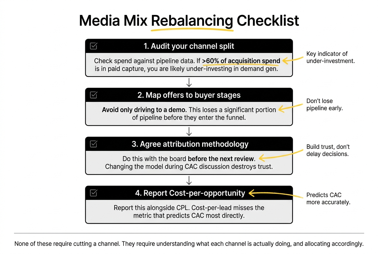 media mix rebalancing checklist
