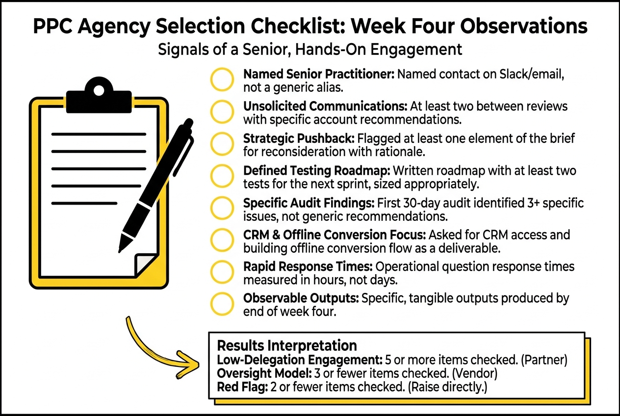 PPC Agency Selection Checklist