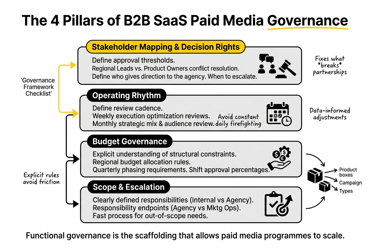 b2b saas paid media governance