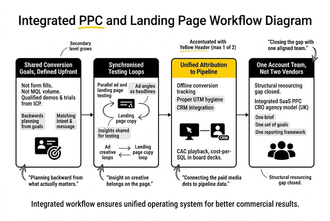 integrated ppc and landing page workflow