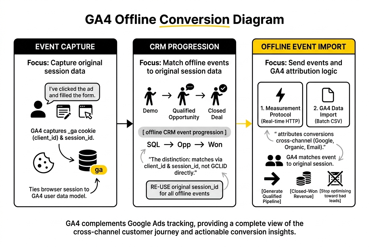 GA4 Offline Conversion Diagram