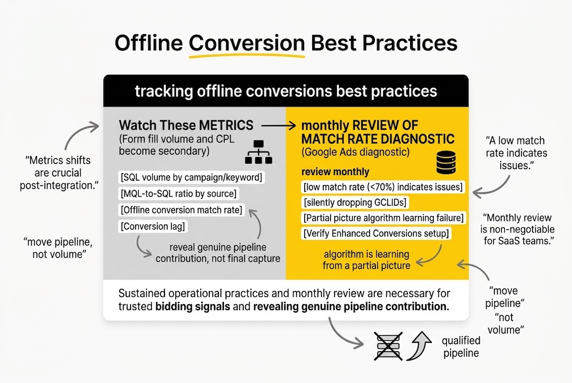 Card of Best Practices for Tracking Offline Conversions