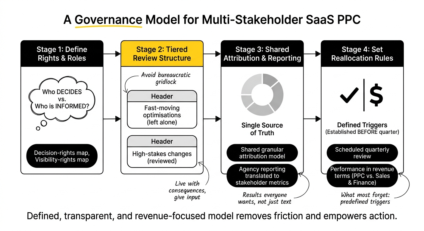 PPC budget allocation checklist for multi-stakeholder SaaS governance