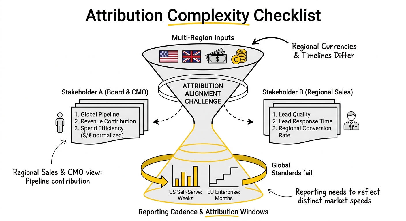 Attribution complexity checklist for multi-region B2B SaaS PPC reporting