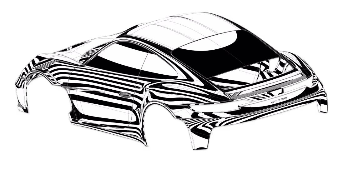 Porsche gt3 rs cas modeling Highlights rear