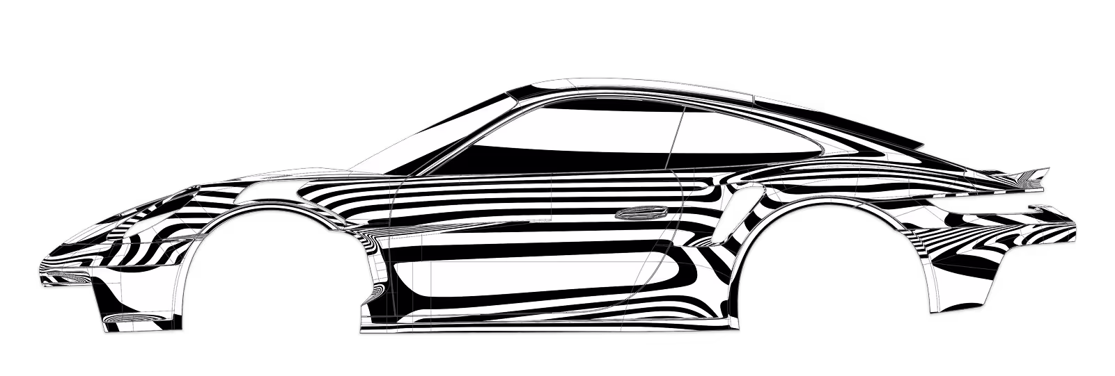 Porsche gt3 rs cas modeling Highlights side