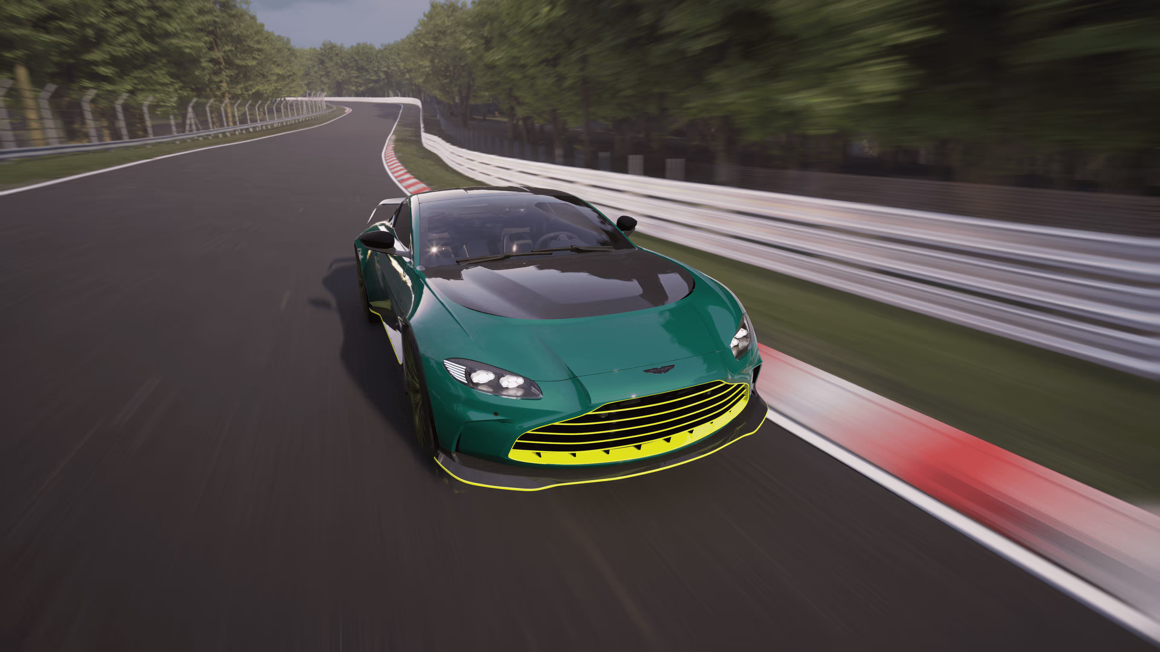 Aston Martin Vantage render track context front