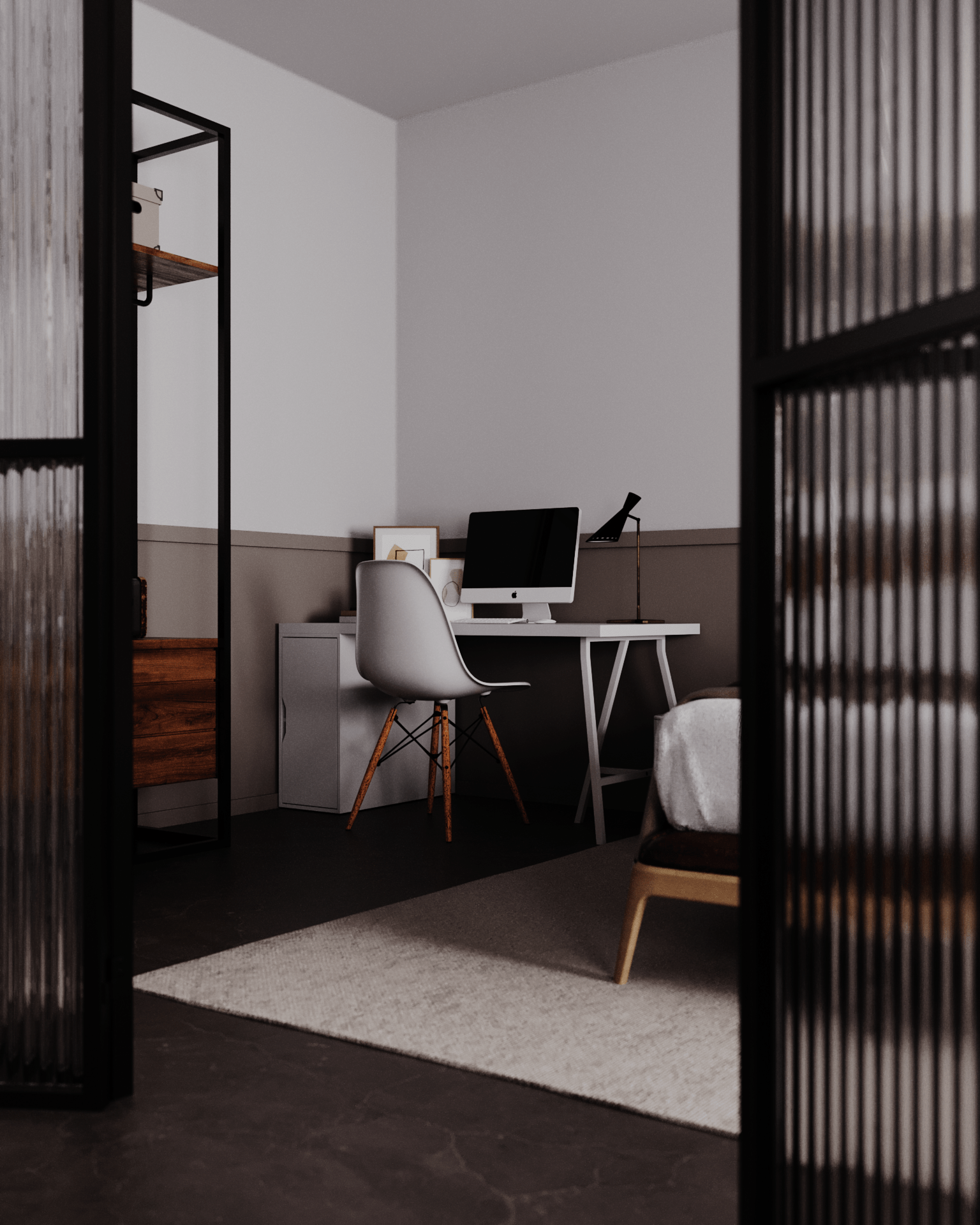 apartment outcast desktop interior render architectural visualitzation