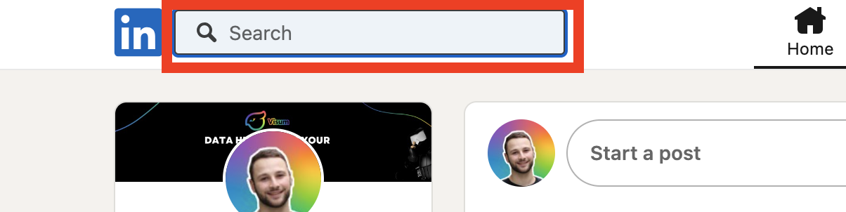 Linkedin search bar