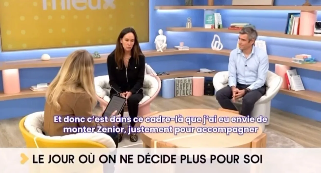 Photo de Rodolophe, cofondateur de Zenior sur un plateau BFMTV