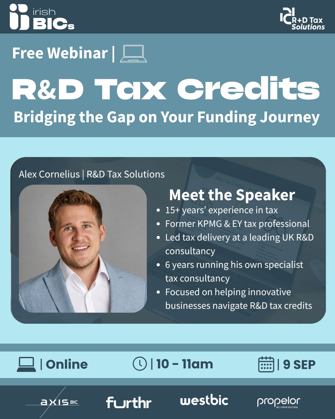 Alex Cornelius of R+D Tax Solutions