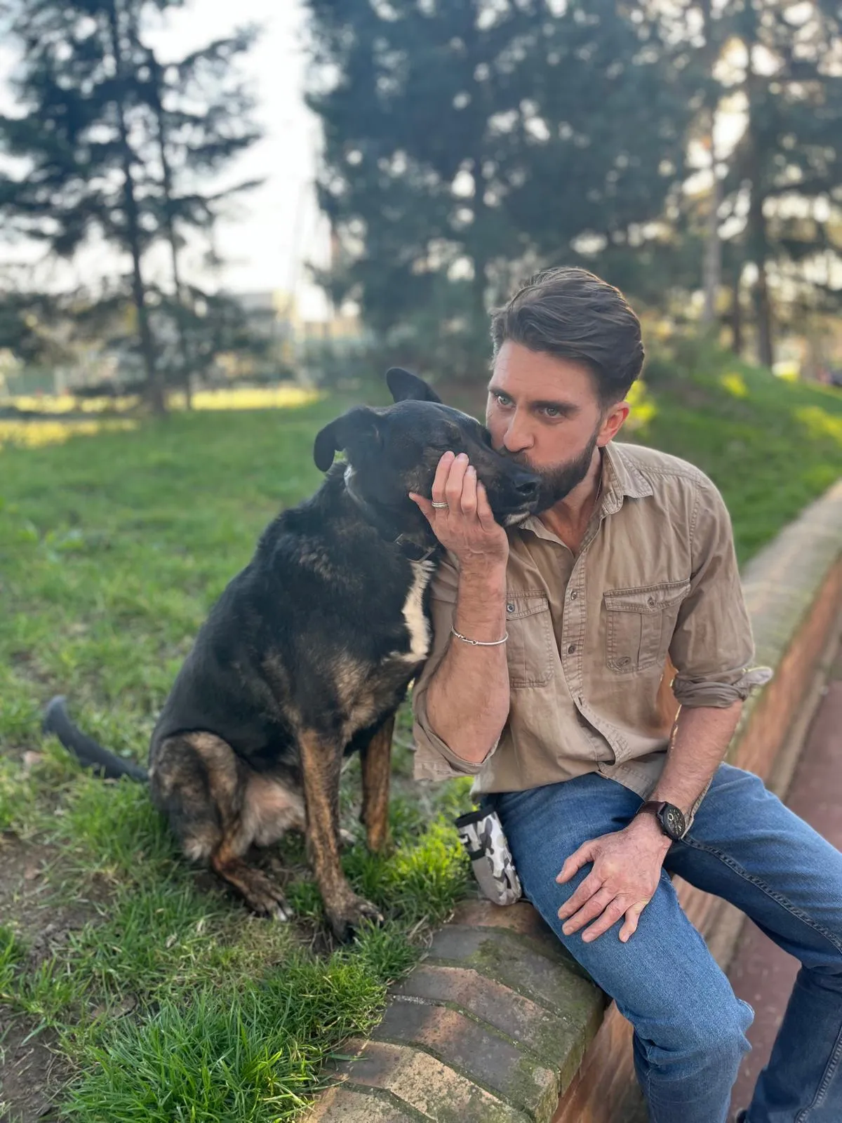 Chrisland avec son chien