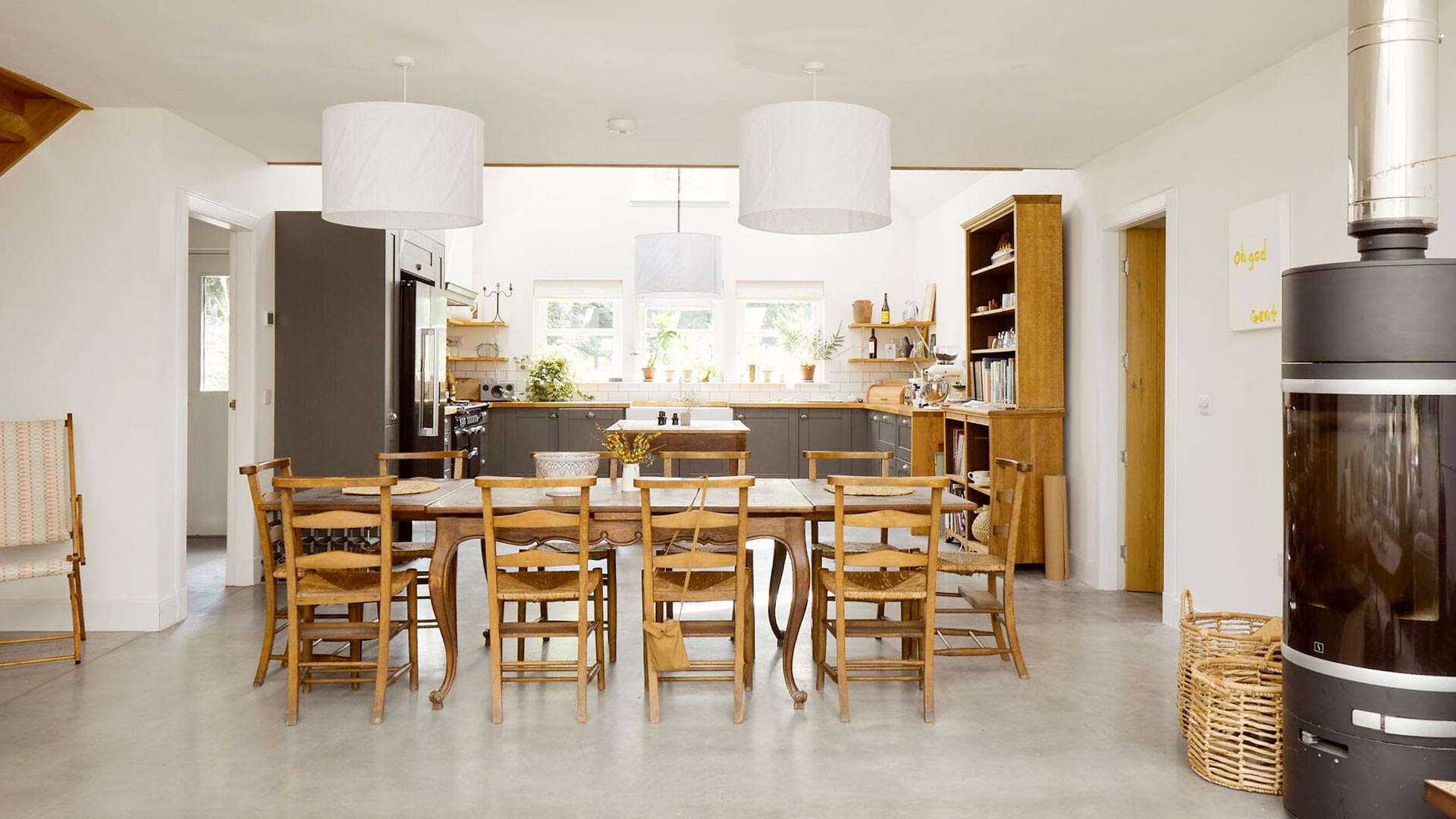 The Lodge Open Kitchen and Dining Room at Boath House Estate Luxury Highland Boutique Hotel
