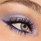 eye with blue eyeshadow