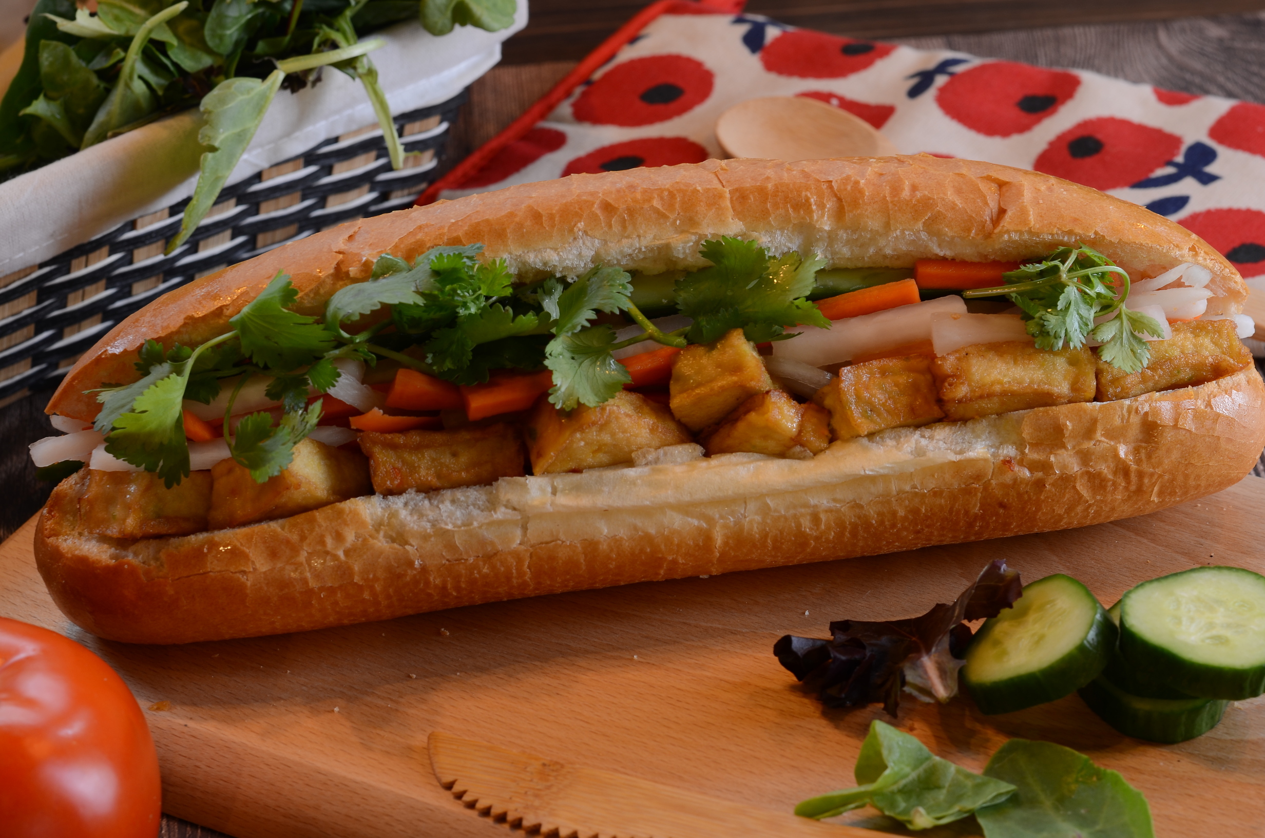 Golden Tofu Veggies Sub