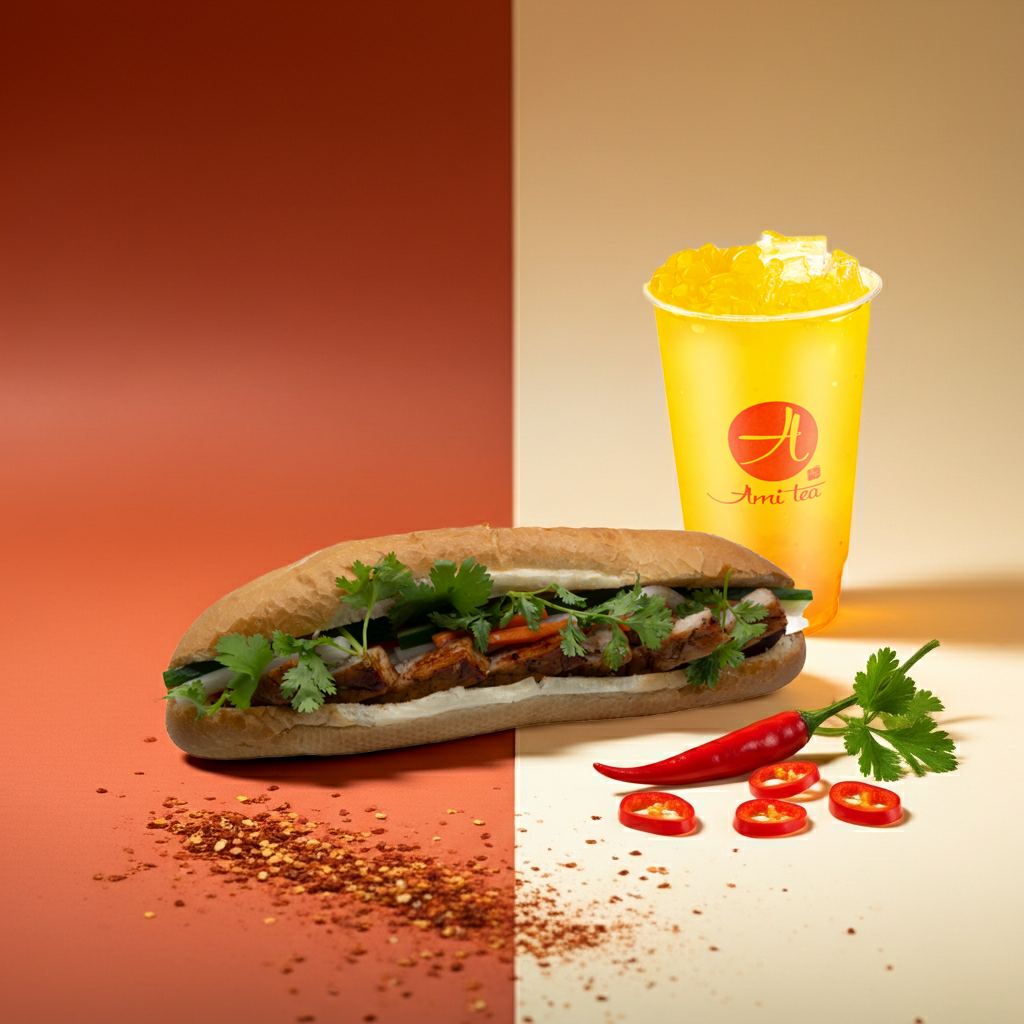 Spicy Korean-style BBQ Pork Banh Mi Sub Meal