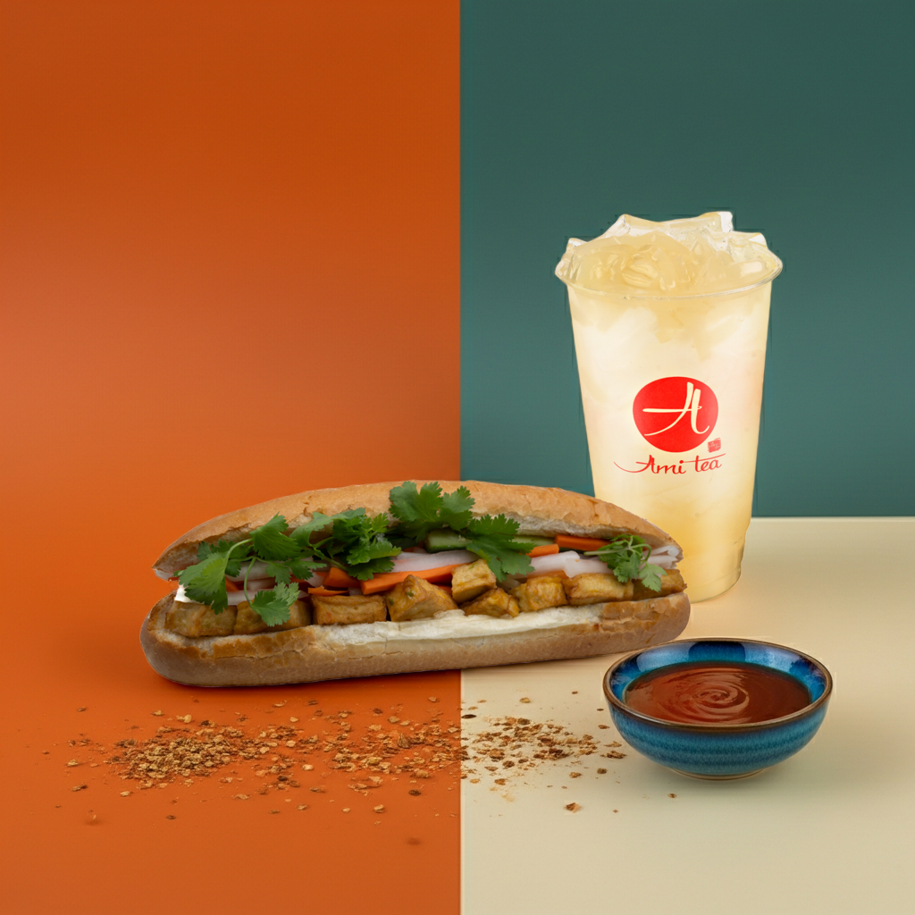 Golden Tofu Veggies Banh Mi Sub Meal