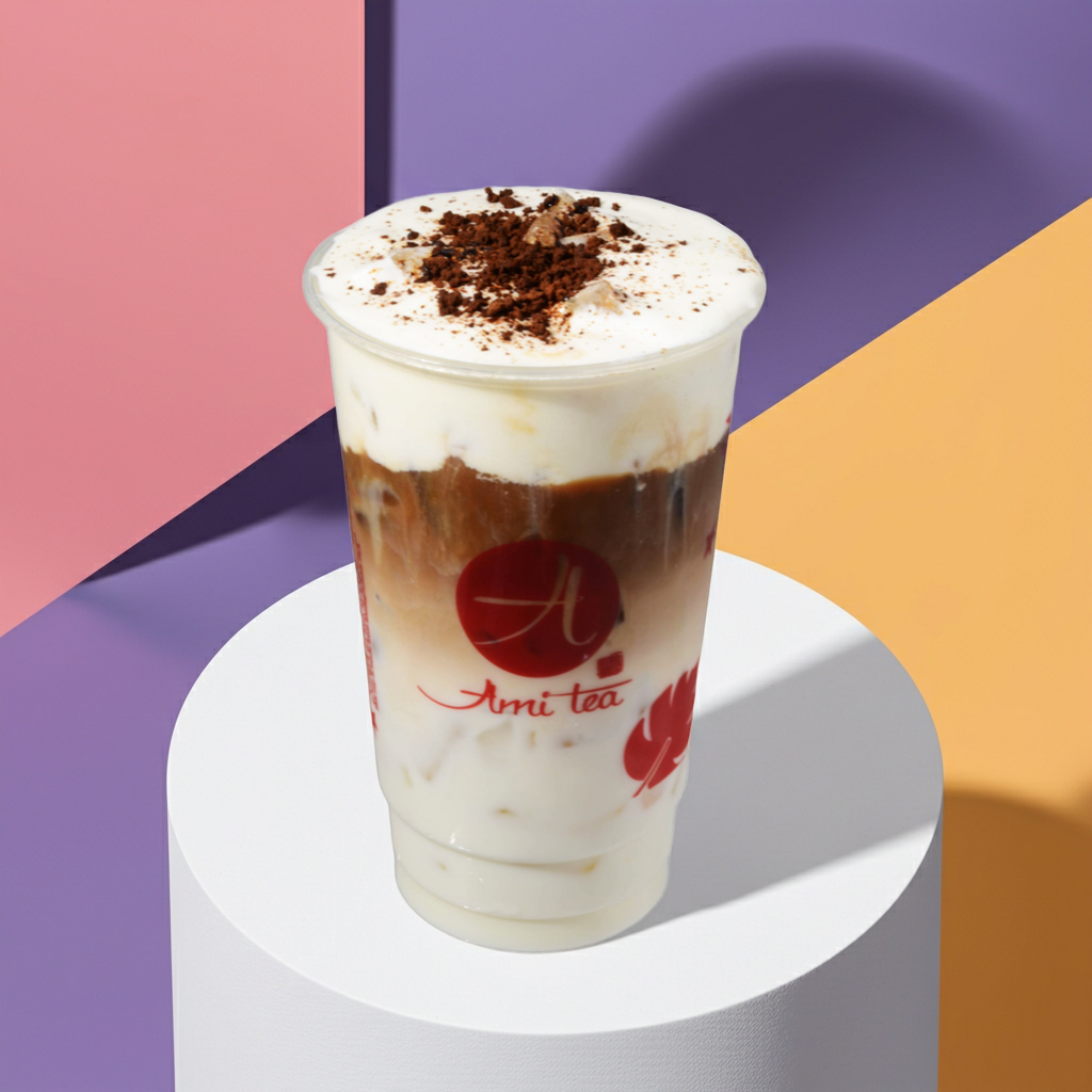 Condensed Milk Coffee with Salted Cheese Foam