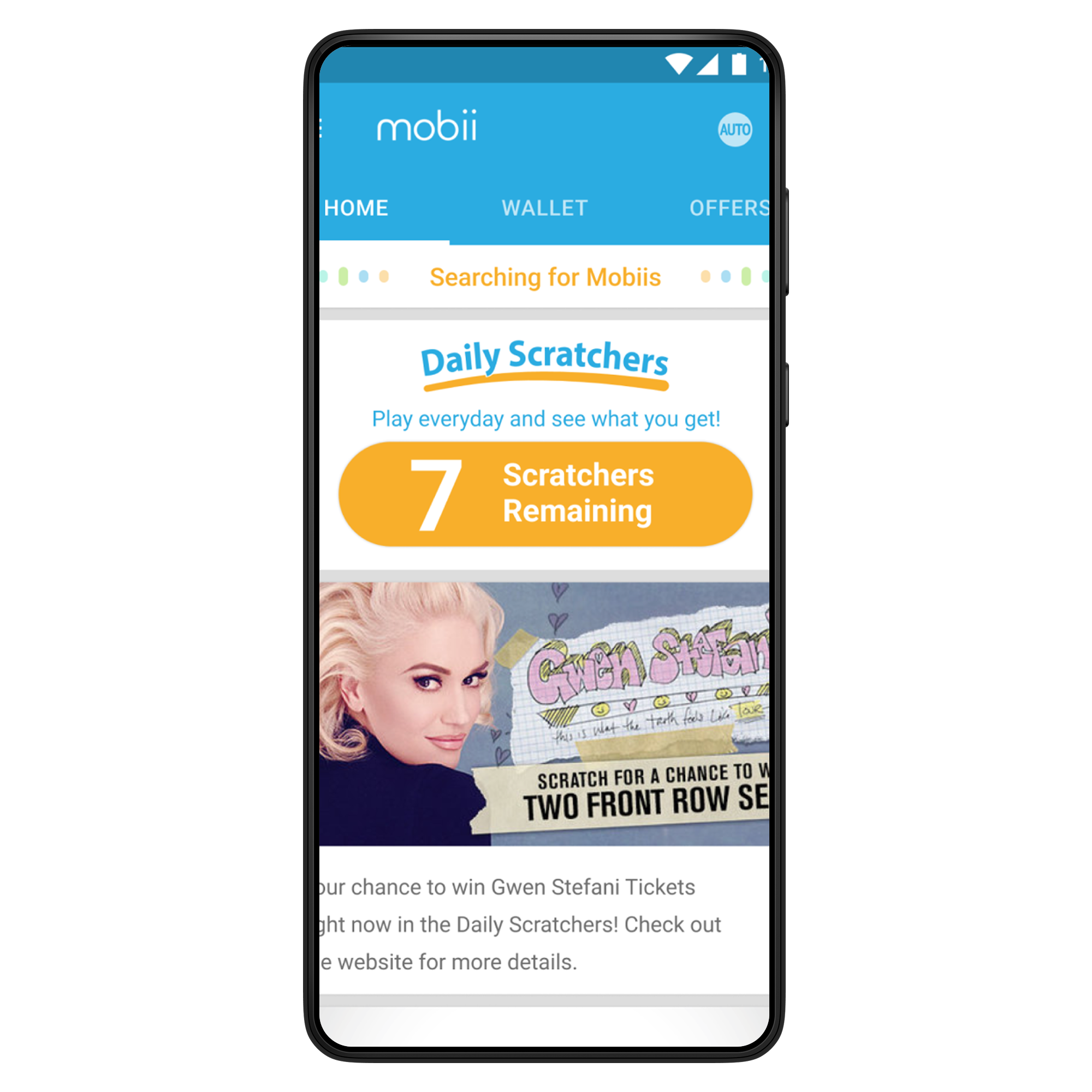 A view of the Mobii redesign concept in a device.