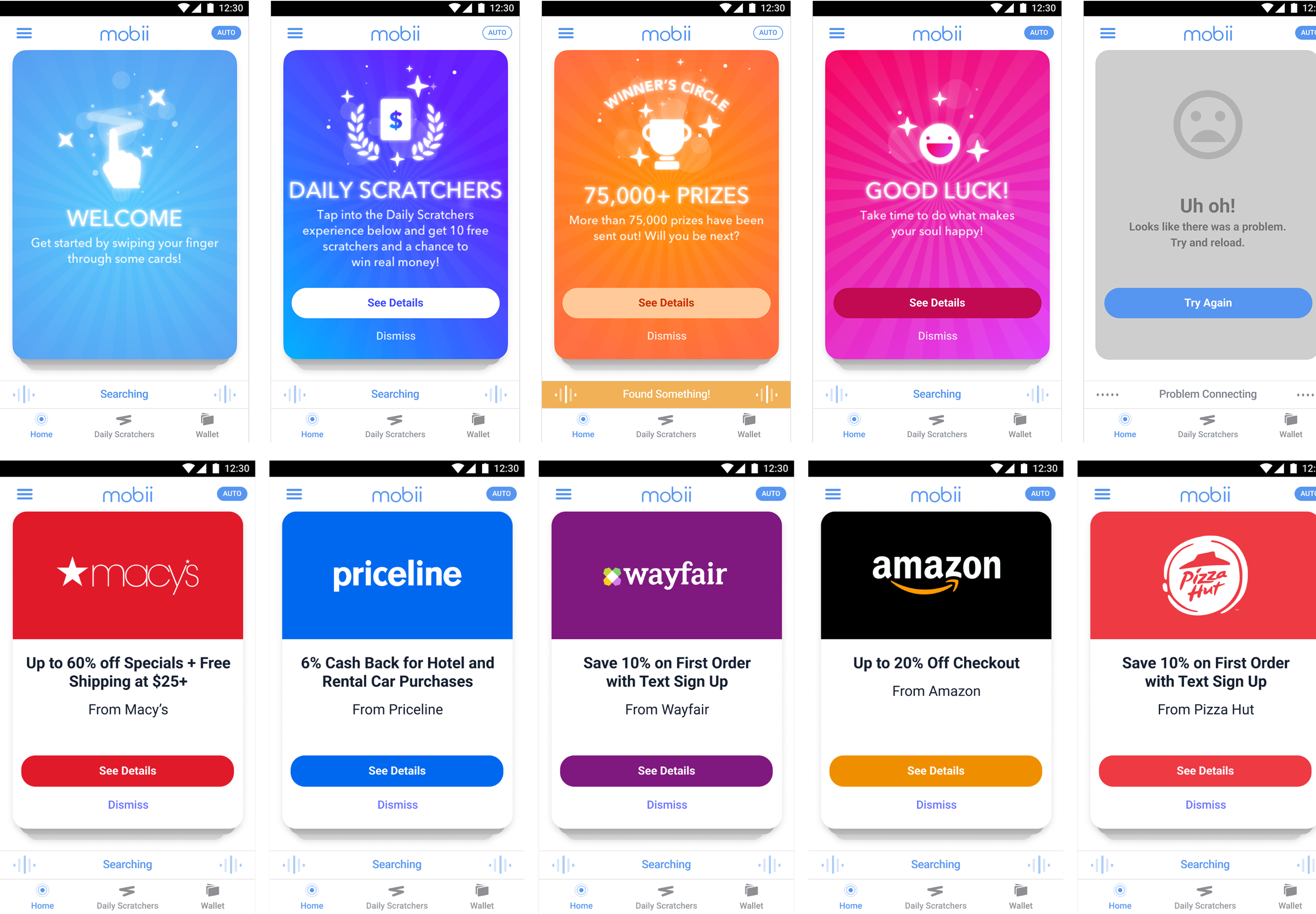 Dashboard content card feature organization
