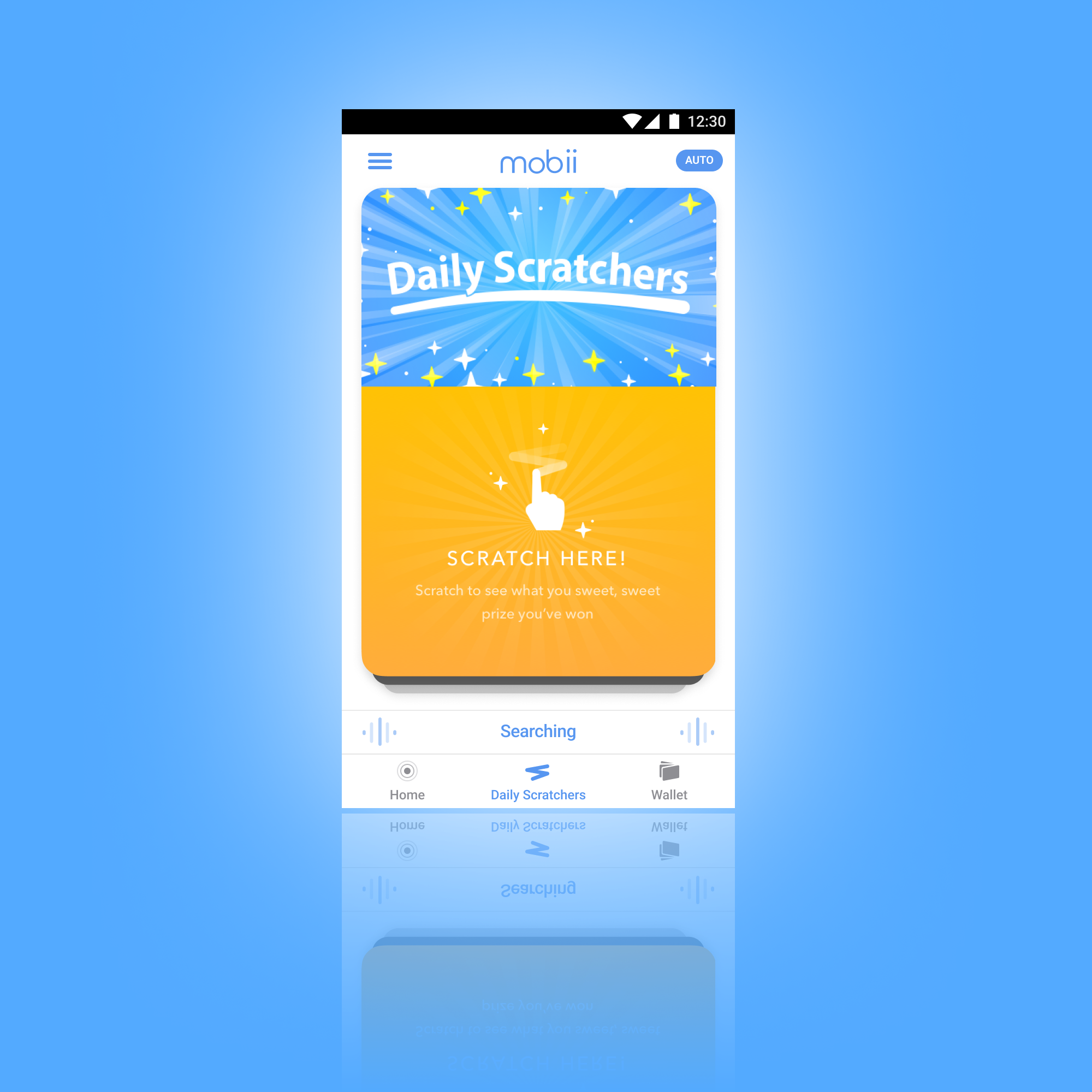 My redesign direction featuring a tactile card experience.