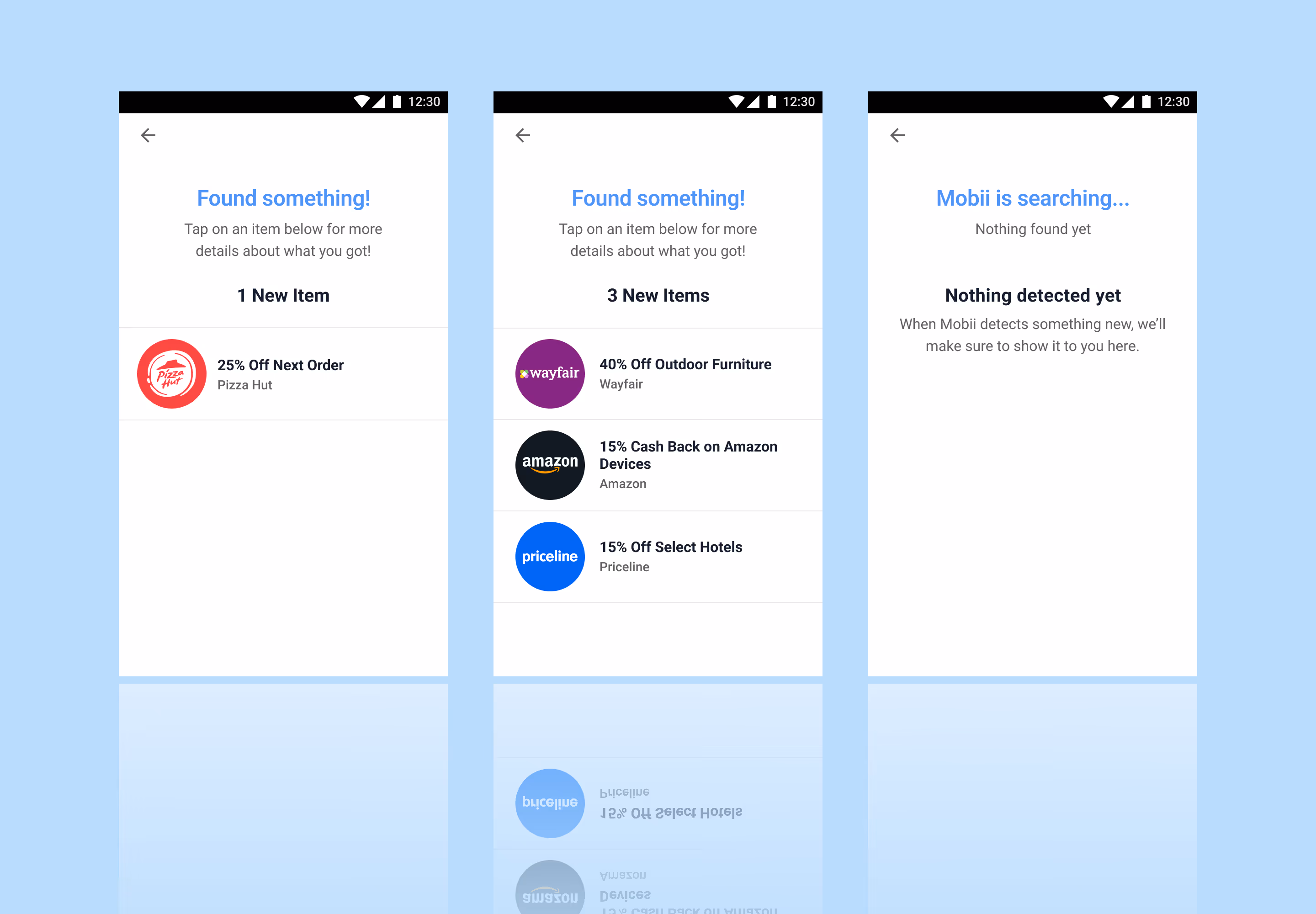 Mobii redesign of the detection drawer.
